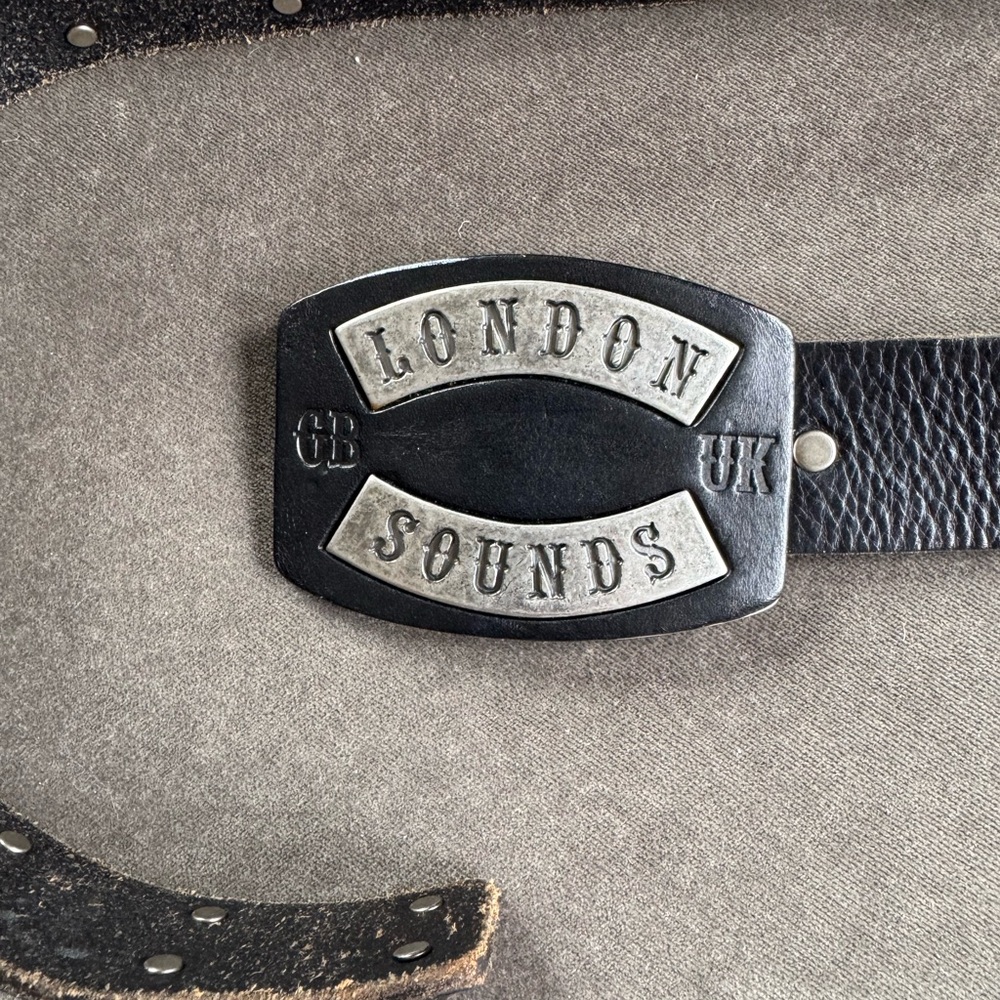London Sounds GB UK leather belt L/XL